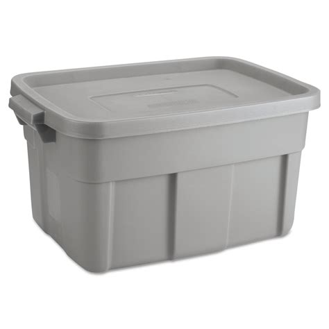 rubbermaid roughneck storage box 14 gal steel gray|roughneck storage containers.